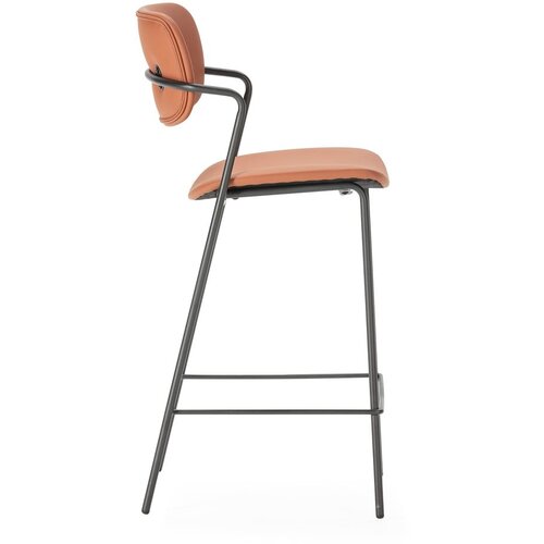 Marckeric Opečnato oranžni barski stoli v kompletu 2 ks (vi&amp;scaron;ina sedeža 68 cm) Maika &amp;ndash; Slike