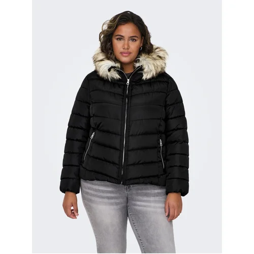 Only Black women's winter quilted jacket CARMAKOMA New Ellan - Women