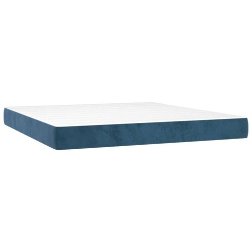 Krevet box spring s madracem LED tamnoplavi 160x200 cm bar&amp;scaron;un Slike