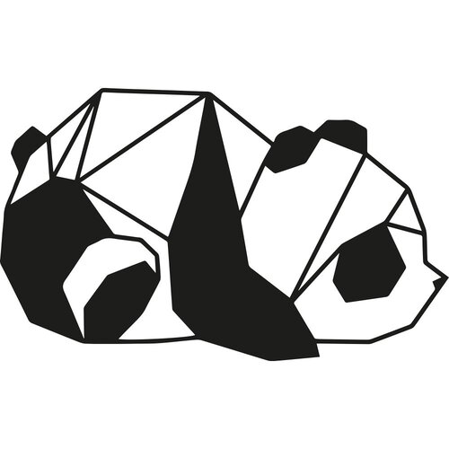 Wallity Zidna dekoracija Panda2, 52x31 cm, 1,5 mm, Crna Cene