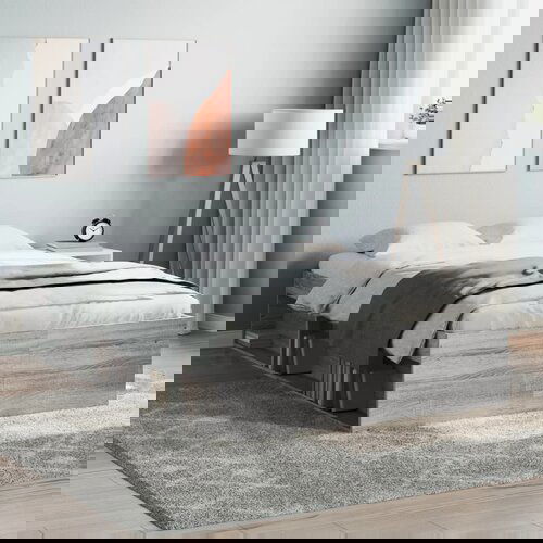 VidaXL Okvir kreveta siva boja hrasta 120 x 190 cm mali bračni Slike