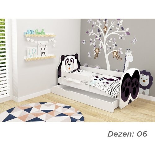 ACMA KREVET ZA DECU ANIMALS 180X80 CM SA DODATNOM FIOKOM WHITE VII 06 Cene