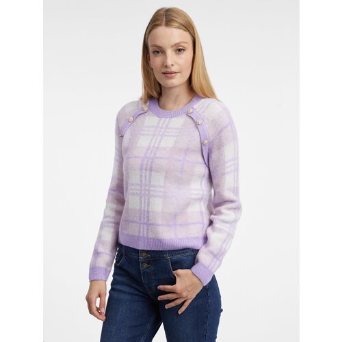 Orsay Light Purple Women's Check Sweater - Women Cijene