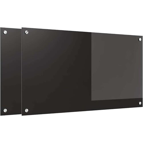 vidaXL Za&scaron;čita za kuhinjo Črna 90 x 50 x 0.8 cm kaljeno steklo, (5000070108) Cene