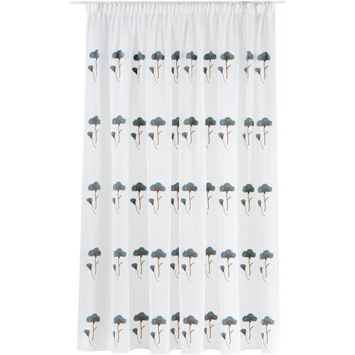 Mendola Fabrics Bijela/plava prozirna zavjesa 140x260 cm Elba – Cijene