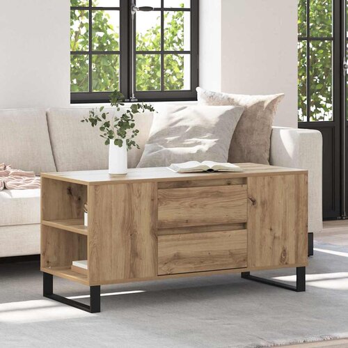 vidaXL Kava Stol Umjetnički hrast 102 x 44,5 x 50 cm Konstruirano drvo Cijene