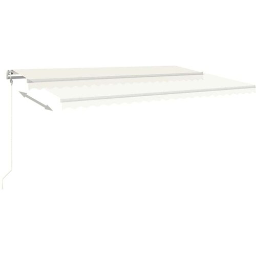  Automatska tenda sa senzorom za vjetar LED 500x350 cm krem Slike