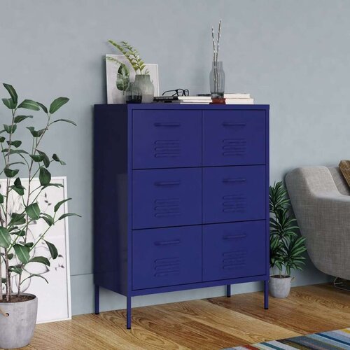 vidaXL Ormarić s ladicama modri 80 x 35 x 101,5 cm čelični Cene