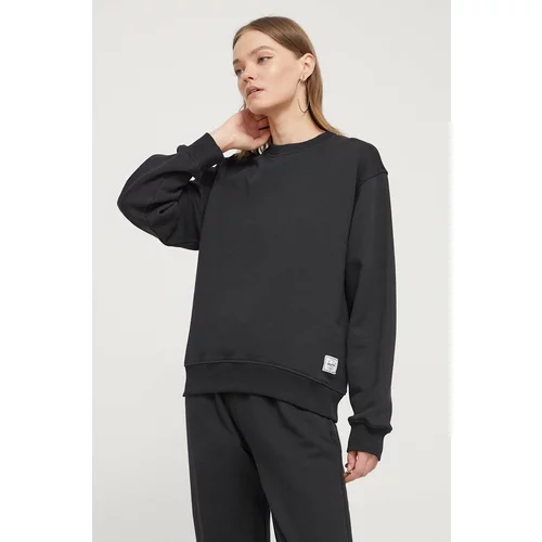 Herschel Bombažen pulover ženska, črna barva