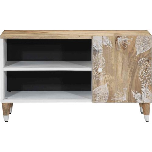 Maison Chic TV omarica - TV stojalo - Televizijska omarica 80x31,5x46 cm trden mangov les, (21701285) Cene