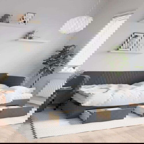 vidaXL Izvlečna dnevna postelja s predali temno siva 100x200 cm žamet, (20937424) Cene