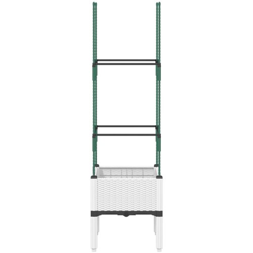  Vrtna sadilica s re&amp;scaron;etkom bijela 40 x 40 x 142,5 cm PP Slike