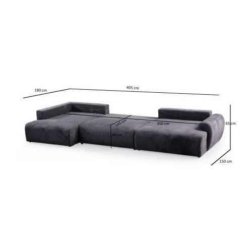 Atelier Del Sofa ugaona garnitura enjoy corner chl O3 2R anthracite Slike