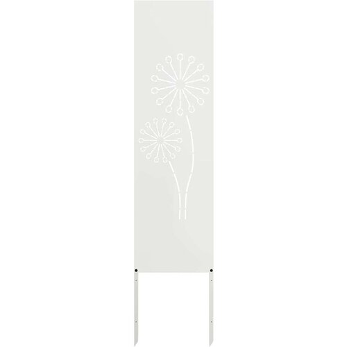 VidaXL Privatnost u vrtu Bijelo 32 x 140 cm Hladno valjana čelična Slike