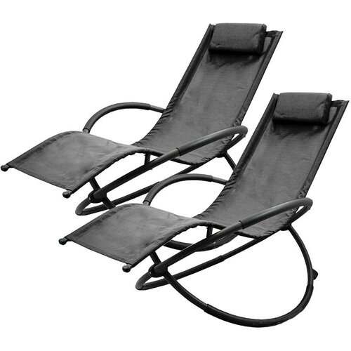 Shumee Set 2 vrtnih ležalnikov - balkonski ležalnik iz blaga, (21214770) Slike