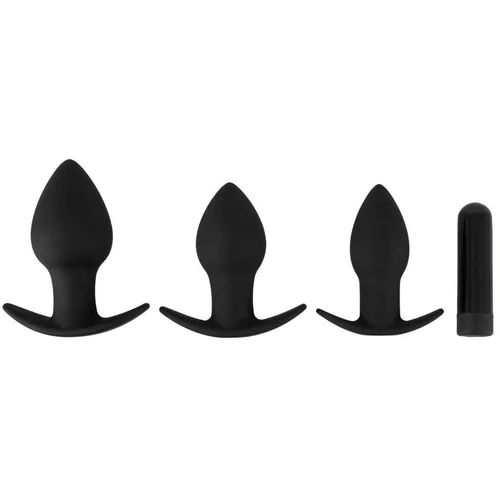 Black Velvets Black Velvet - set bežičnih analnih vibratora - 3 dijela (crni)