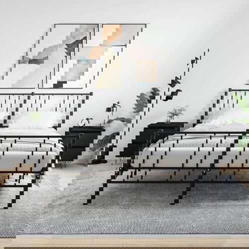 vidaXL Nočna omarica 2 kosa črna 40x35x50 cm inženirski les Cene