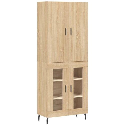 Maison Chic Visoka Komoda - Predalnik sonoma hrast 69,5x34x180 cm inženirski les, (21721703) Slike