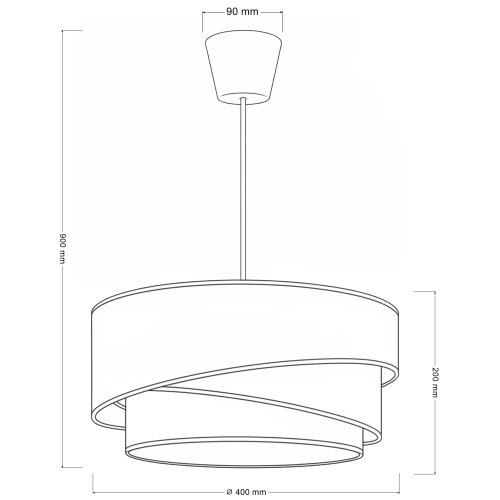  Brilagi - Visilica na sajli TRIO 1xE27/60W/230V &amp;Oslash; 40 cm krem/siva Slike