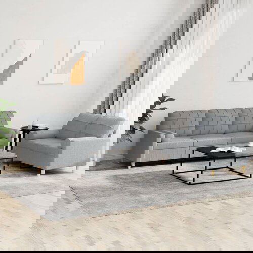 VidaXL 2-dijelni set sofa s jastucima svjetlosivi od tkanine Slike