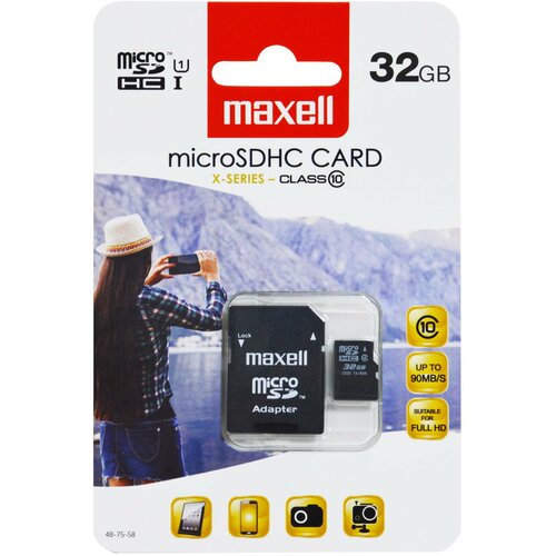 Maxell 32GB mSD-32G CL10 + Ad/Max memorijska kartica Slike