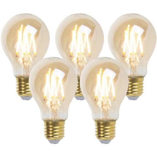 LUEDD Set 5 E27 zatemnjenih LED sijalk goldline 5W 380 lm 2200K Slike