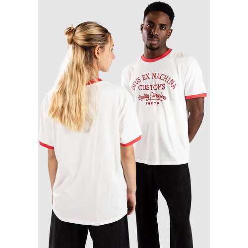 Deus Ex Machina Marsden Ringer T-shirt vintage white Slike