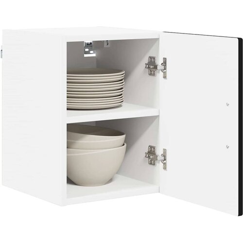  Ormar za Zid Lucca 2 pcs Crna 30 x 31 x 40 cm Konstruirano drvo Slike