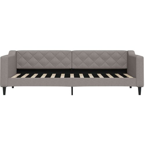 VidaXL dnevni krevet na razvlačenje smeđesivi 80 x 200 cm od tkanine Slike