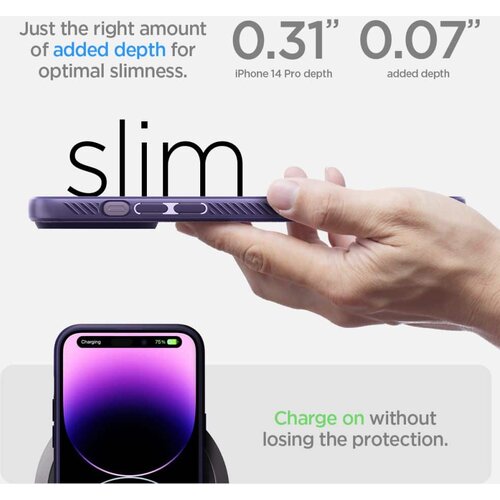 Spigen LIQUID AIR IPHONE 14 PRO GLOBOKO VIJOLIČNA Slike