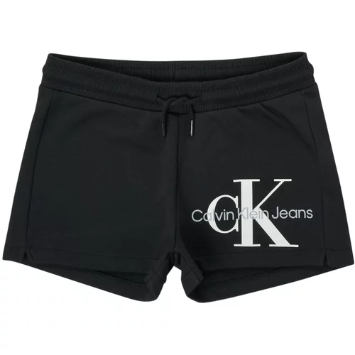 Calvin Klein Jeans Kratke hlače & Bermuda REFLECTIVE MONOGRAM SHORTS Črna