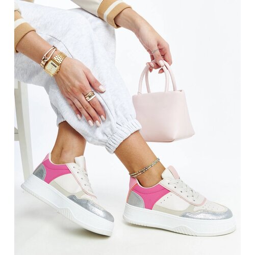 Gemre White and pink sneakers with a thicker sole Rumai Cene