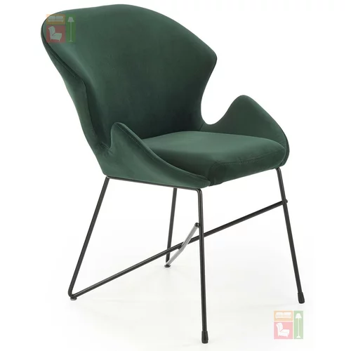Halmar Jedilniški stol K458 - temno zelen