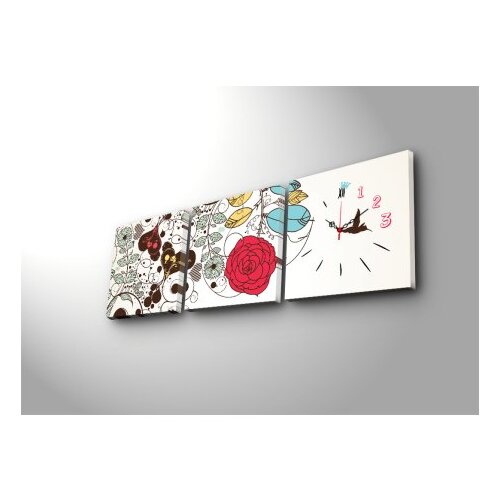 Wallity Zidni sat 3P2828CS-4, 90x28 cm, 3 dijela Slike