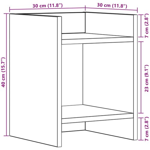  Stalak za biljke s policom 2 pcs Dimljeni Hrast 30 x 30 x 40 cm Slike