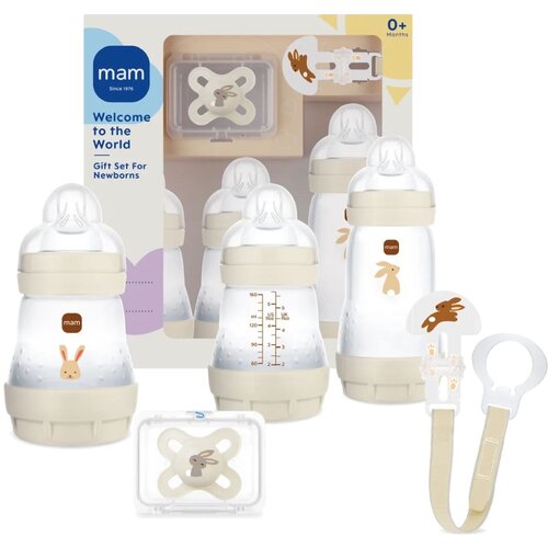 Mam komplet stekleničk Welcome to the world unisex sort Cene