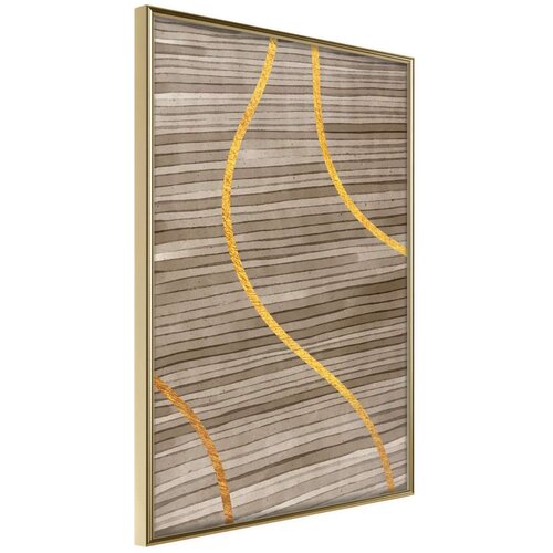  Poster - Golden Stripes 20x30 Slike