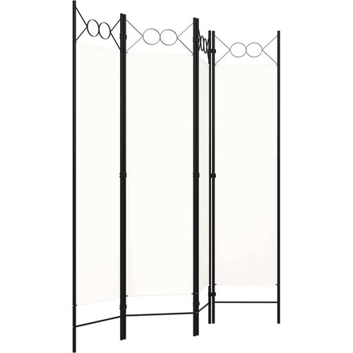 vidaXL Sobna pregrada s 4 panela krem bijela 160 x 180 cm Cijene