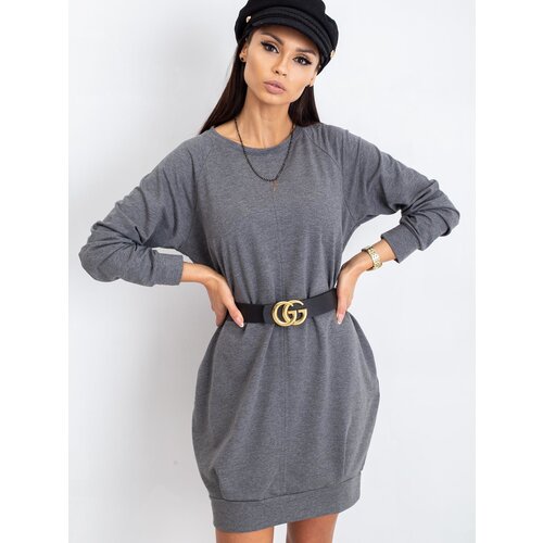 BASIC Feel Good Dress-RV-TU-5184.93P-dark gray Slike