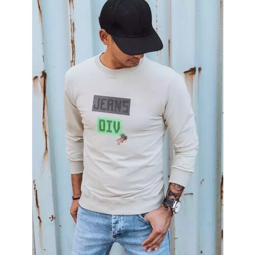 DStreet Bluza męska z nadrukiem beżowa Cene