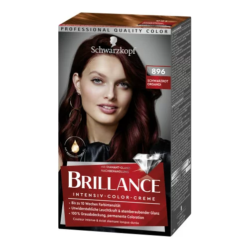Schwarzkopf Brillance barva za lase - Intensive Color Cream - 896 Black Red Lace