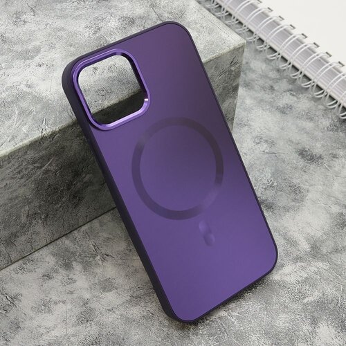 maska color metal magsafe za iphone 12/ ljubičasta Slike