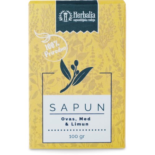 Herbalia Prirodni sapun Ovas, med i limun 100g Cene