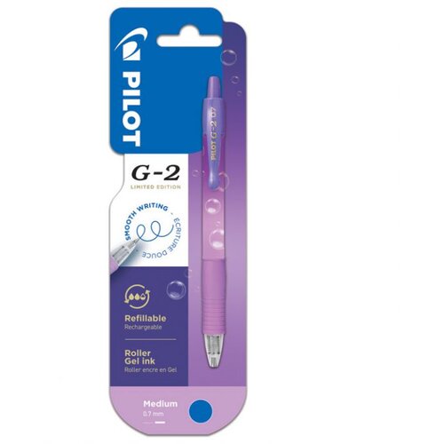 Roler GEL GRIP 0,7 MM G2 BUBBLE PILOT BLG27TRB-PUG-L (PLAVI ISPIS) LJUBIČASTI BLISTER Cijene