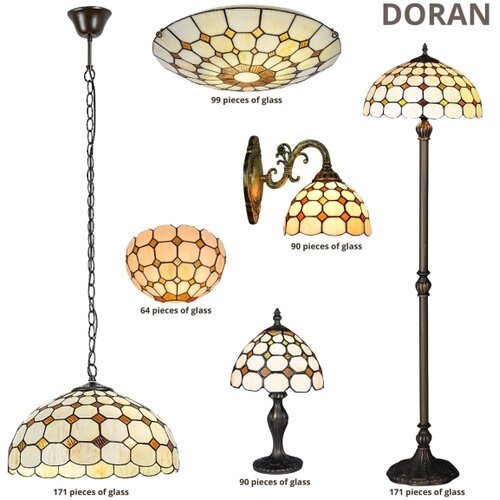  brilagi - tiffany vitražna podna lampa doran 2xE27/60W/230V Slike