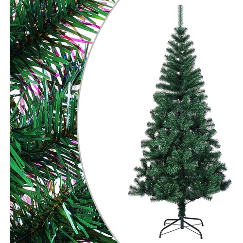  Umjetno božićno drvce s obojenim vrhovima zeleno 210 cm PVC Slike