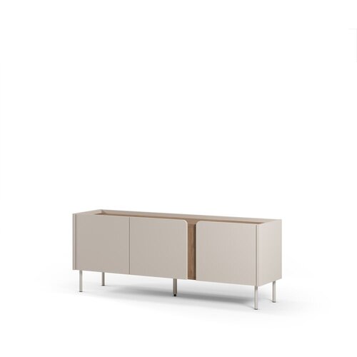 Marckeric Kremno bela/naravna TV omarica v hrastovem dekorju 140x53x35 cm Lucile &amp;ndash; Slike