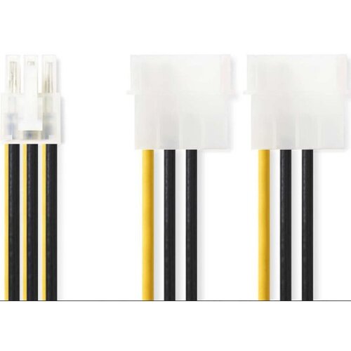 Nedis CCGP74210VA015 2xMolex muski na PCI Express zenski 0.20m (za napajanje PCI Express kartica) Slike