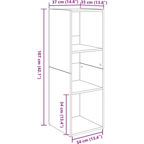vidaXL Set TV komoda s policom s pohranom 2 pcs Staro drvo 107 x 35 x 37 cm Cijene