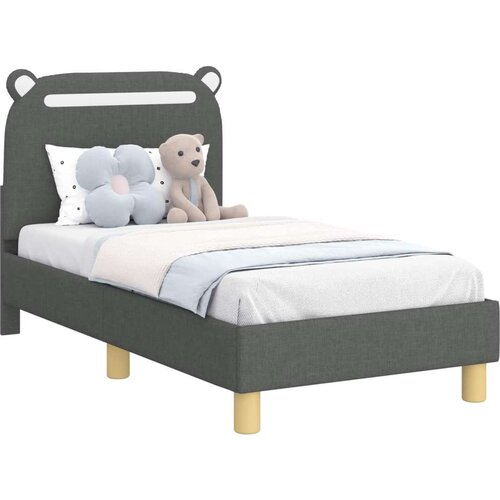  Okvir kreveta za malu djecu s naslonom Tamno siva 70 x 140 cm Slike